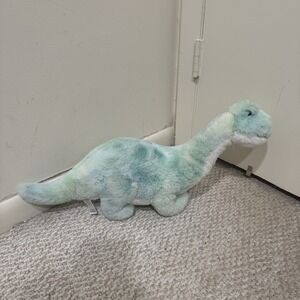 FAO Schwarz Glow Brights Brontosaurus Plush Dinosaur Roars Electronic Lights Up
